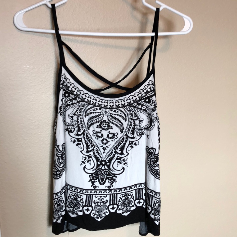 Demasque Print Open Back Tank Top